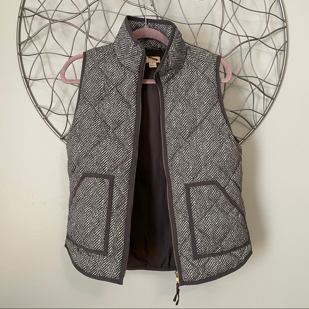 J.Crew tweed patterned vest